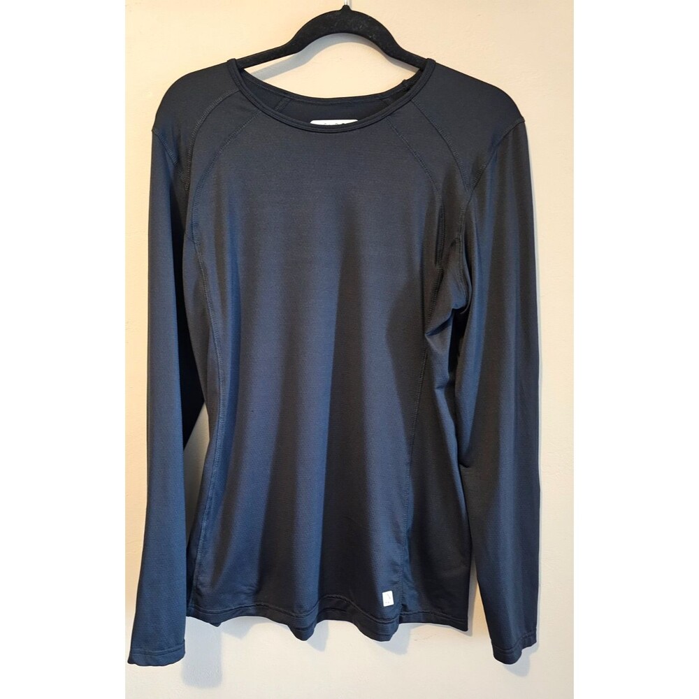 Men's butter soft recycled poly under scrub long sleeve shirt size M, Blue